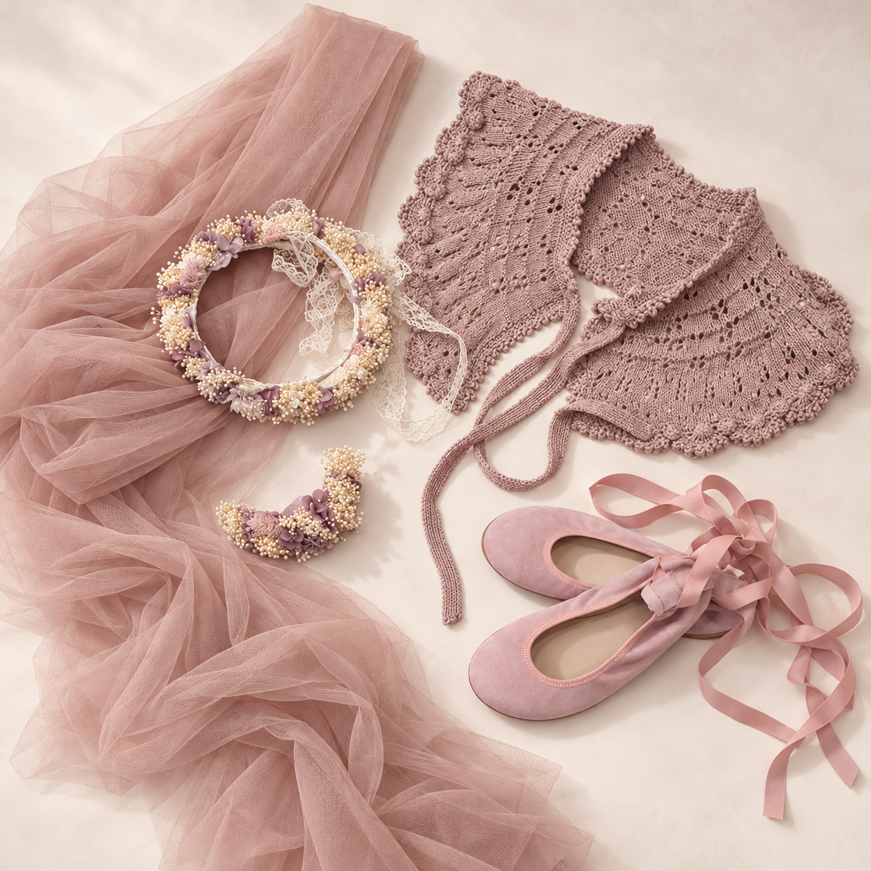 Complementos de comunión Rosa Empolvado