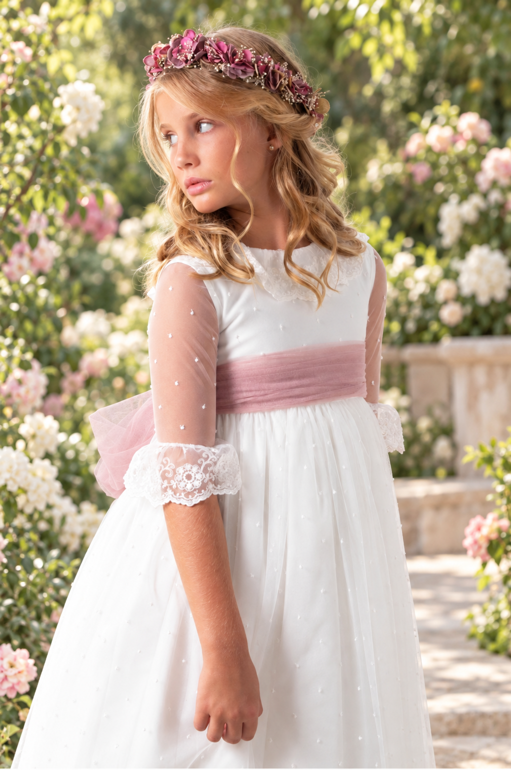 Vestido de comunión para niña. MODELO PÍA