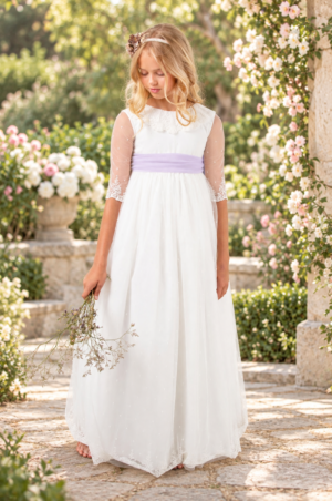Vestido de comunión para niña. MODELO SIENA