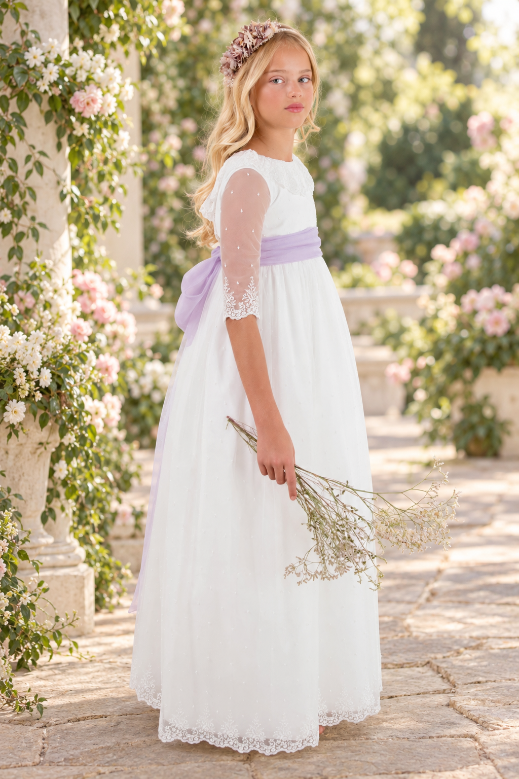 Vestido de comunión para niña. MODELO SIENA