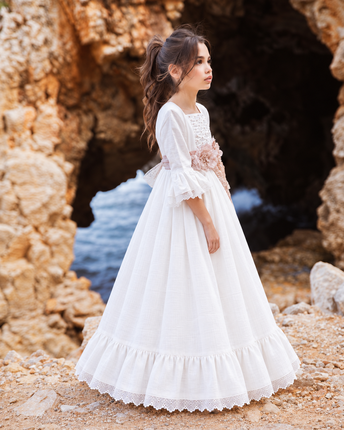 Vestido de comunión para niña. MODELO VERA