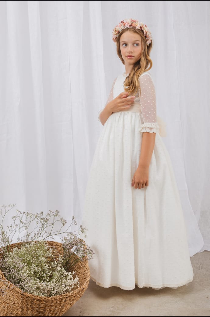 Vestido de Comunión para Niña. Modelo INCA