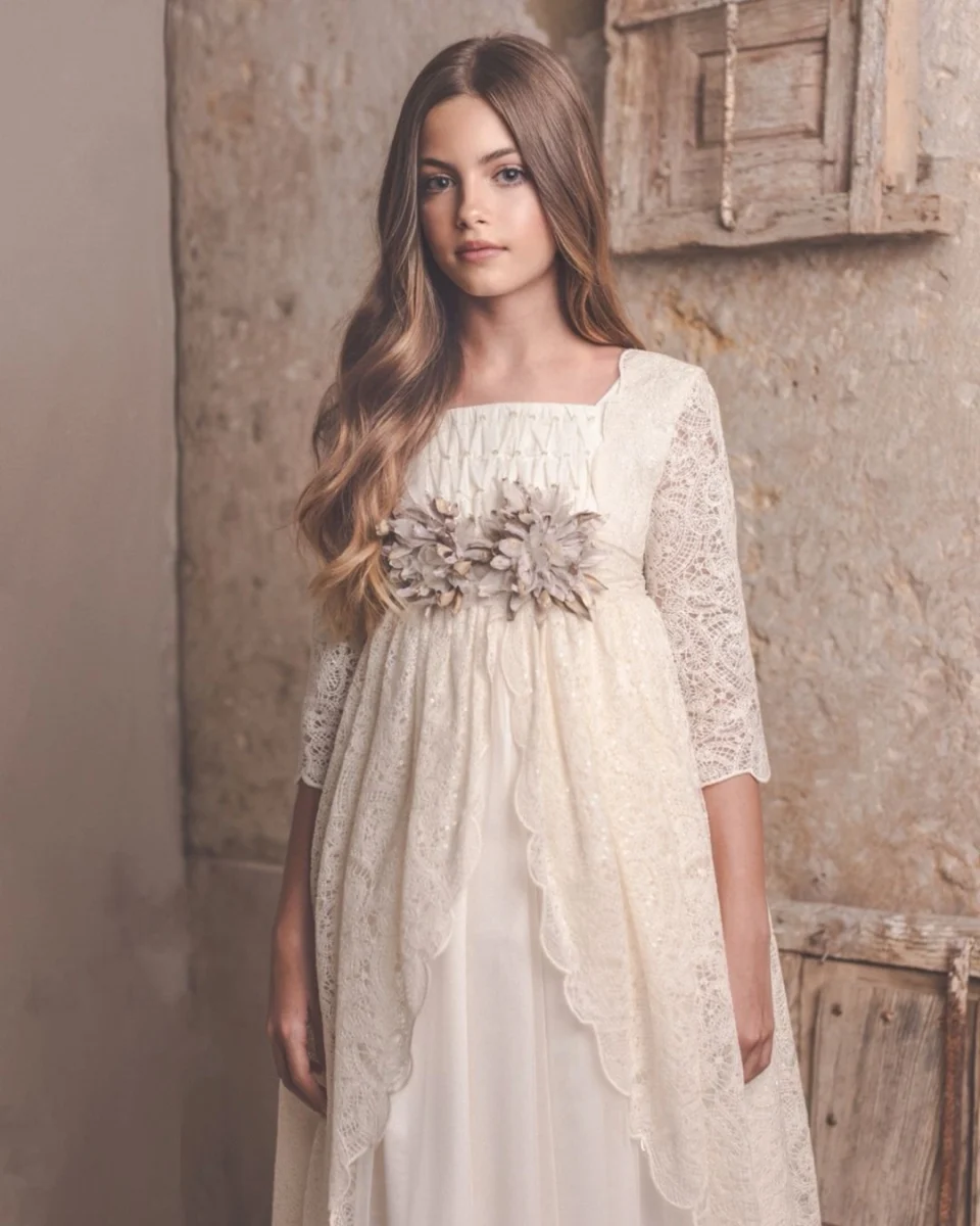Vestido de Comunión para Niña. Modelo NAMAR