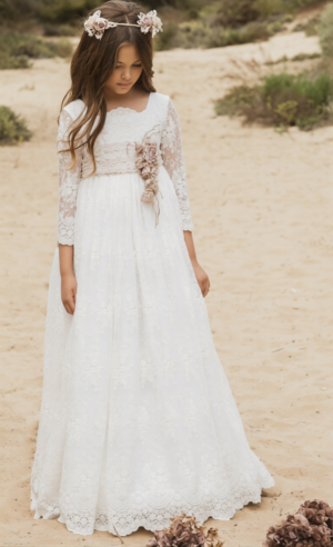 Vestido de comunión para niña. modelo MARIE