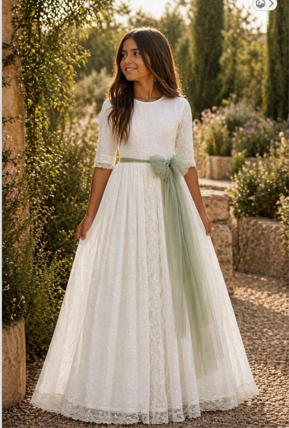 Vestido de comunión para niña. MODELO ARIEL