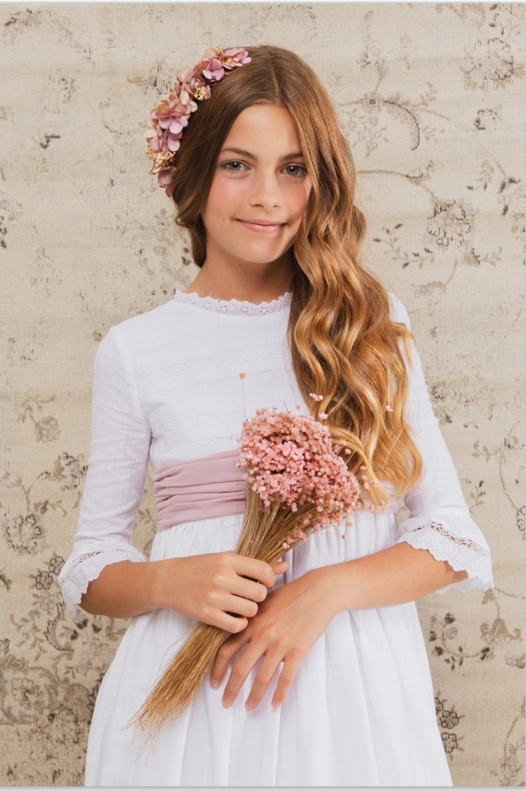 Vestido de comunión para niña. Modelo ZAHARA