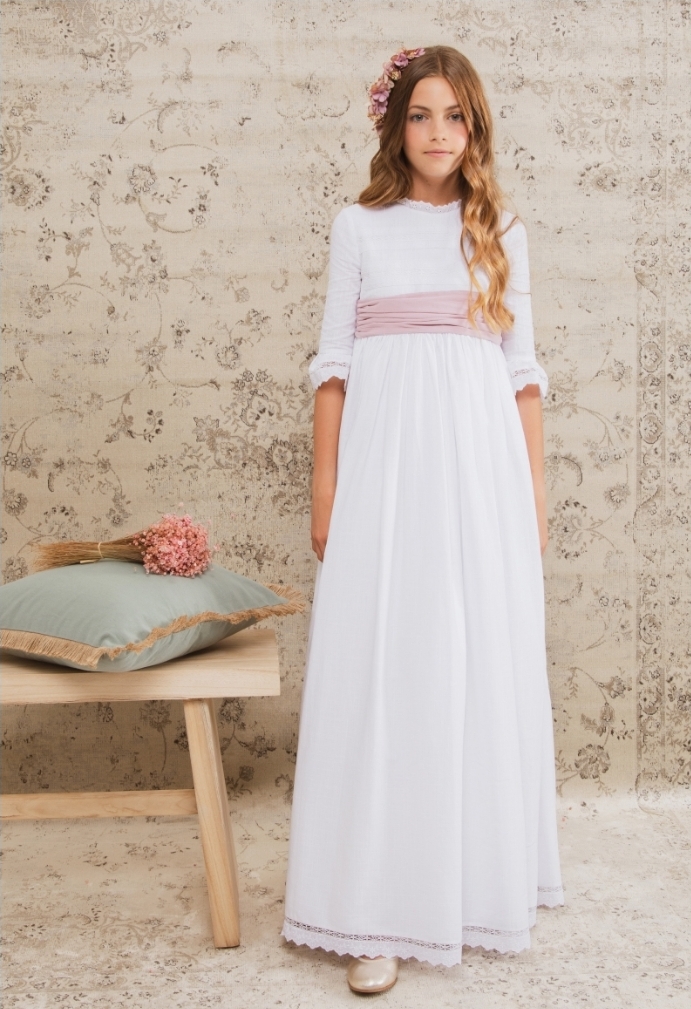 Vestido de comunión para niña. Modelo ZAHARA